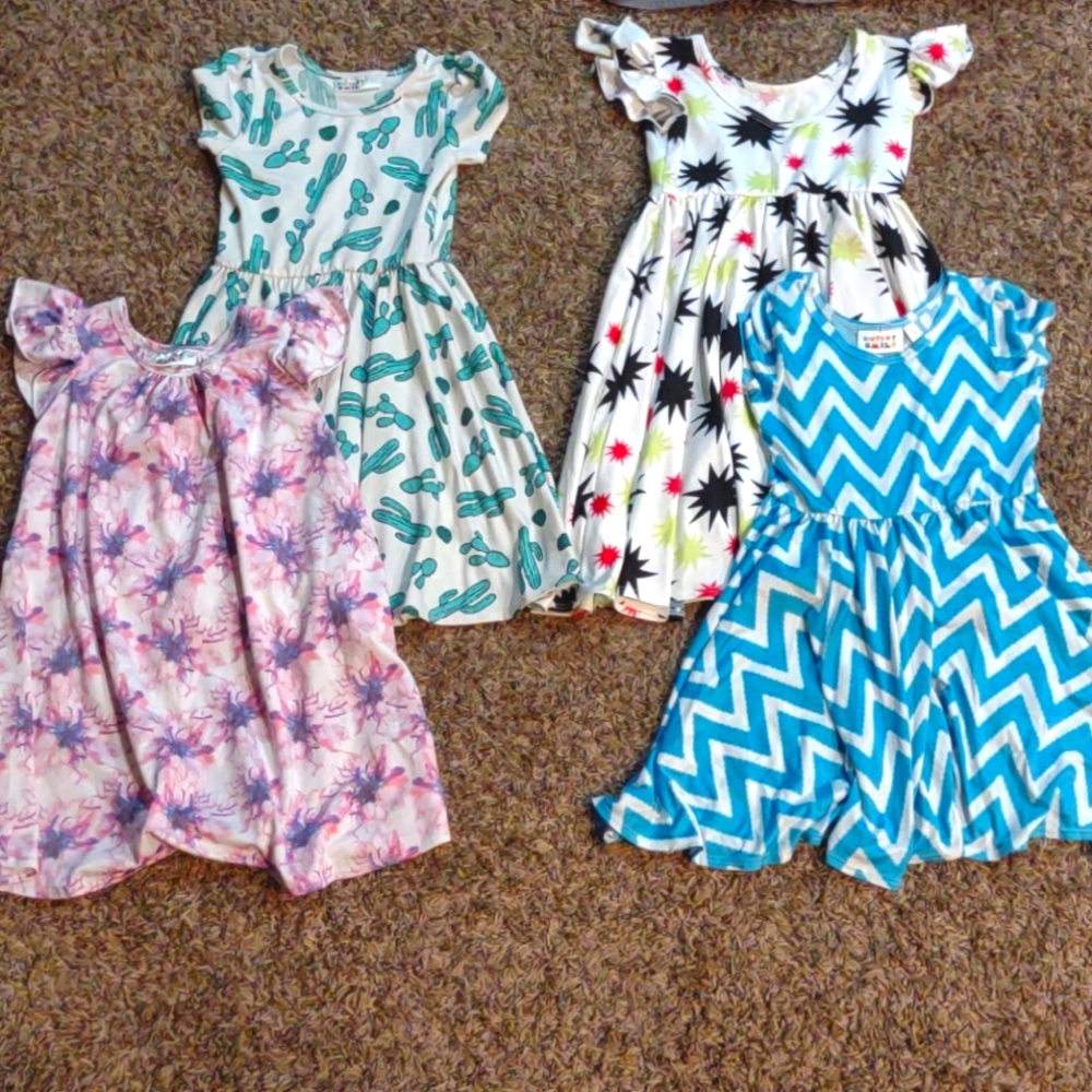 Lot of 4 Dot Dot Smile dresses size 3/4